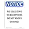 Signmission OSHA Notice Sign, 10" Height, Rigid Plastic, No Soliciting No Loitering No Sign, Portrait OS-NS-P-710-V-14827 - alternate 1